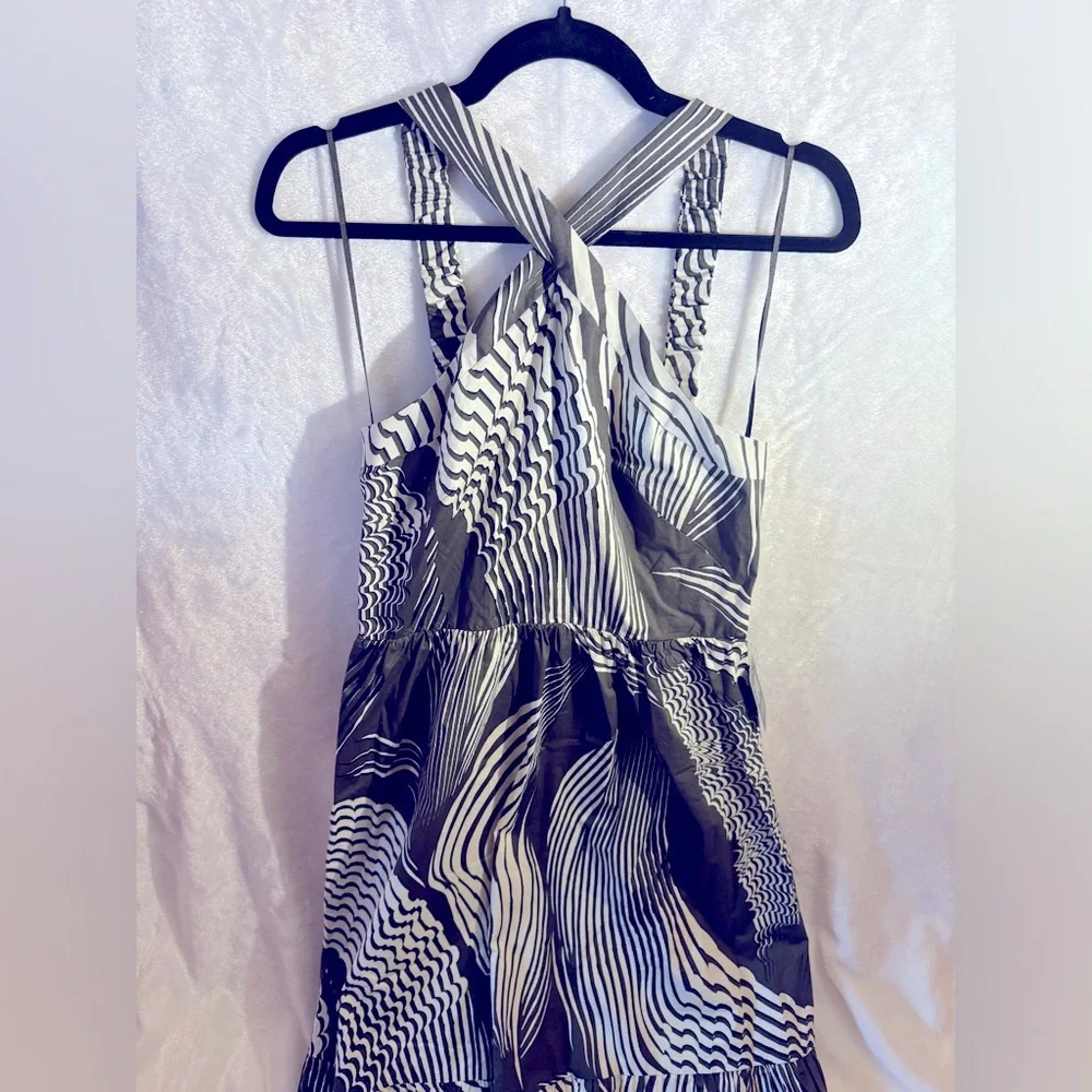 EXPRESS Halter Tiered Poplin Dress - Picture 7 of 10